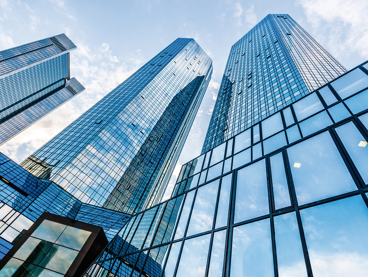 skyscraper glass front