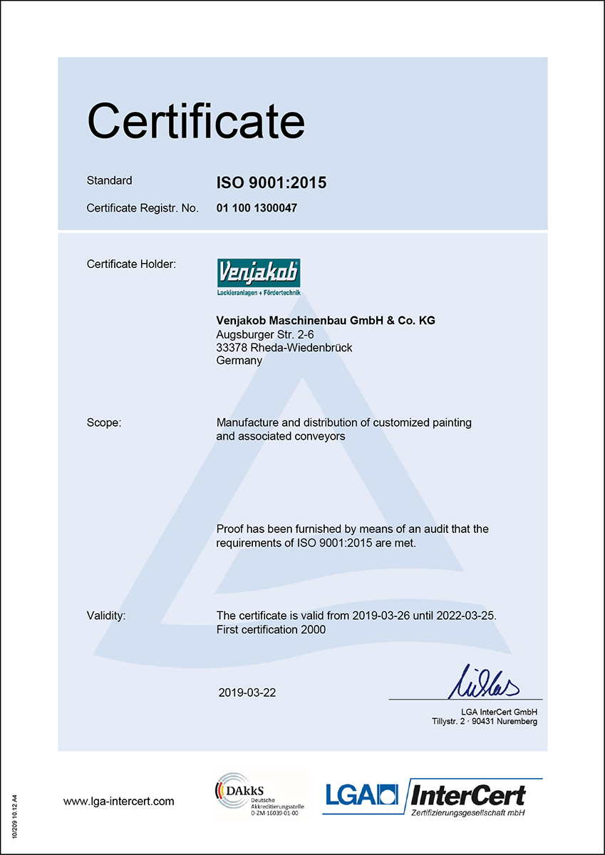Certificate DIN ISO 9001